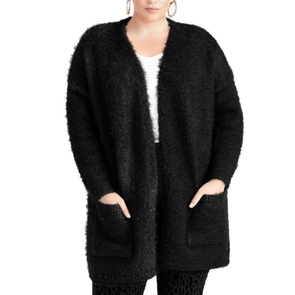 RACHEL Rachel Roy Women's Amara Fuzzy Cardigan - Picture 1 of 6